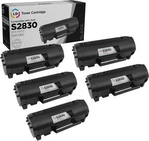 LD Products Compatible Toner Cartridge Replacement for Dell S2830dn 593-BBYP High Yield (Black, 5-Pack) Compatible with The Following Dell Laser S2830dn