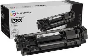 LD Products 138X Black Toner Cartridge High Yield (with Chip) Replacement for HP 138A W1380A 138X W1380X Compatible with HP Laser Jet Pro 3001dw 3001dn 3101fdw 3101fdn 3101sdw