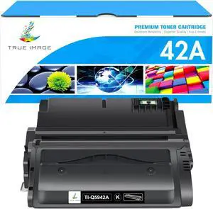 TRUE IMAGE Compatible 42A Black Toner Cartridge Replacement for HP 42A 42X Q5942A Q5942X, 38A 38X Q1338A Q1338X Work for HP Laserjet 4240 4250 4350 Series Printer Ink