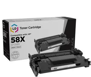 LD Products Compatible Toner Cartridge Replacement / Compatible with HP 58X / CF258X HY (Black with CHIP) for Laserjet Pro M404dn M404dw M404n MFP M428fdn MFP M428fdw New Working CHIP Installed