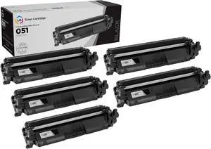 LD Products Compatible Toner Cartridge Replacement for Canon 051 2168C001 (Black, 5-Pack) Compatible with The Following Canon Printer Models Pixma MP170