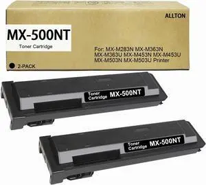 MX-500NT Toner Cartridge Compatible Sharp MX500NT Black Toner Cartridge Replacement for Sharp MX-M283N MX-M363N MX-M363U MX-M453N MX-M453U MX-M503N MX-M503U Printer(2-Pack)