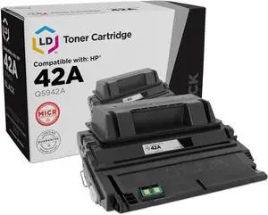 LD Products MICR Toner Cartridge Replacement for HP 42A Q5942A (Black) for HP Laserjet / Multifunction Printers 4250, 4250tn, 4350n, 4250dtn, 4350, 4350tn, 4250dtnsl, 4350dtn, 4250n, 4350dtnsl