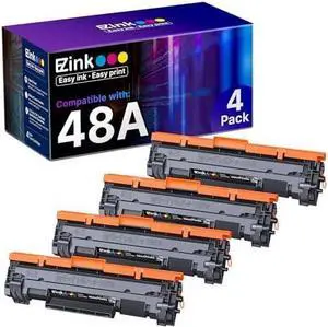 E-Z Ink 48A Toner Cartridges Replacement for HP 48A CF248A Toner Cartridges Compatible with Laserjet Pro M15w M15a M16w M16a M28w M29w M29a M30w Printer Series (4 Black)