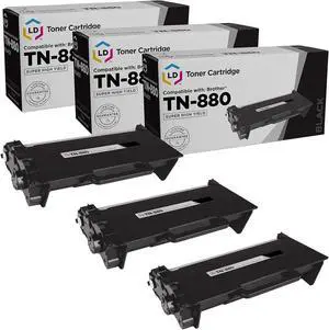 LD Products Compatible Toner Cartridge Replacement for Brother TN880 Super High Yield (Black, 3-Packs) for use in DCP-L6600DW HL-L6200DW HL-L6200DWT HL-L6250DN HL-L6250DW HL-L6300DWT & HL-L6300DW