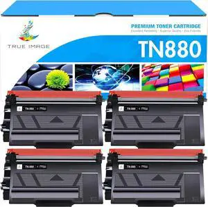 TRUE IMAGE TN880 TN 880 TN-880 Black Toner Cartridge Compatible for TN880 TN-880 TN 880 Super High Yield Toner Cartridge for HL-L6200DW L6200DWT L6400DW MFC-L6700DW L6800DW L6900DW Printer 4-Pack