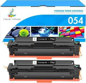 TRUE IMAGE Compatible 054 Toner Cartridge Replacement for Canon 054 054H Black Work for Canon Color ImageCLASS MF641Cdw MF642Cdw, LBP622Cdw Printer (Black, 2-Pack)