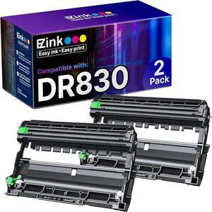 E-Z Ink Compatible Drum Unit Replacement for Brother DR830 DR-830 TN830 TN-830 Drum Unit to use with HL-L2460DW DCP-L2640DW HL-L2480DW HL-L2400D HL-L2405W MFC-L2820DW Printer (2 Packs Not Toner)