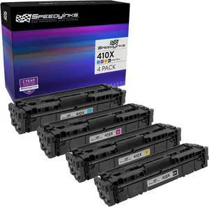 SPEEDYINKS Compatible Toner Cartridge Replacement for HP 410X High Yield (4-Pack, 1 Black, 1 Cyan, 1 Magenta, 1 Yellow) for use in Printer HP Color Laserjet Pro MFP M477fdn M477fdw M477fnw M452dn