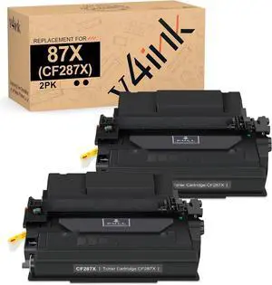 v4ink Compatible Toner Cartridge Replacement for HP 87X CF287X High-Yield Work with Laserjet Enterprise M506 M506dn M506n Pro M501 M501dn M506 M506x M527 M527dn Printer 2-Pack