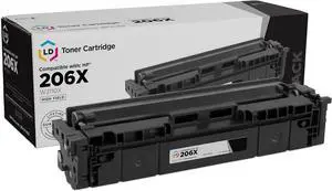 LD Products Compatible Toner Cartridge Replacement for HP 206X W2110X High Yield (Black) Compatible with The Following HP Color Laserjet M255dw M283cdw M283fdw