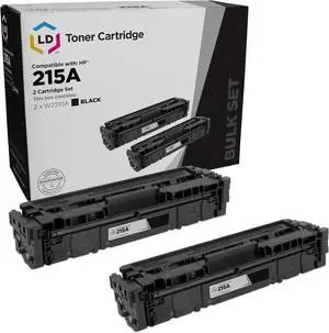 LD Products Compatible Toner Cartridge Replacements for HP 215A W2310A (Black, 2-Pack) for Color Laserjet MFP M183fw and Laserjet Pro MFP M182nw