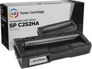LD Compatible Toner Cartridge Replacement for Ricoh SP C252HA 407653 (Black) Compatible with The Following Printer Models C252DN C252SF C262DNw C262SFNw