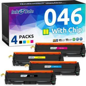 INK E-SALE Compatible CRG-046 Toner Cartridge Replacement for Canon 046 CRG 046 Toner for Canon Color ImageCLASS LBP654Cdw MF735Cdw Canon i-Sensys LBP651C LBP652C Printer 4 Pack Color Upgraded Version