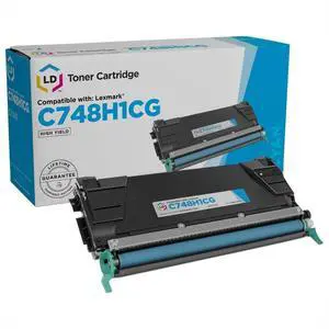 LD Products Remanufactured Toner Cartridge Replacement for Lexmark C748 C748H1CG High Yield (Single Cyan) Compatible with Lexmark C Printers: C746DN, C746DTN, C746N, C748DE, C748DTE, C748E