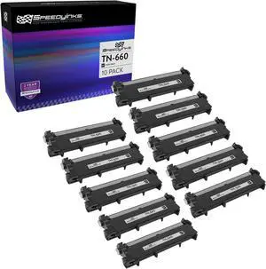 Speedy Inks Compatible Toner Cartridge Replacement for Brother TN660 High-Yield (Black, 10 Cartridge Pack) Compatible with Brother HL-L2380DW HL-L2300D DCP-L2540DW MFC-L2700DW MFC-L2685DW