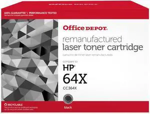 Office Depot OD64XP (64X / CC364X) Remanufactured High-Yield Black Toner Cartridge, CTG64XP