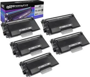 SPEEDYINKS Compatible Toner Cartridge Replacement for Brother TN880 Super High Yield (Black, 5-Packs) for use in DCP-L6600DW HL-L6200DW HL-L6200DWT HL-L6250DN HL-L6250DW HL-L6300DWT & HL-L6300DW