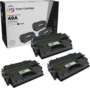 LD Products Replacement Toner Cartridge Compatible with HP 49A Q5949A (Black, 3-Pack) Compatible with HP Printer Laserjet: 1320, 1320n, 1320nw, 1320t, 1320tn, 3390 and 3420