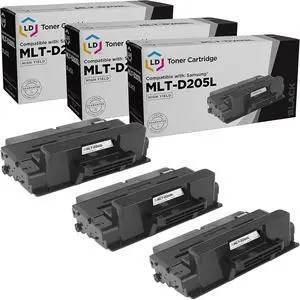 LD Products Toner Cartridge Replacement for Samsung MLT-D205L High Yield (Black, 3-Pack) Compatible with Samsung ML-3712ND, Samsung ML-3712DW, Samsung SCX-5639FR, Samsung SCX-5739FW