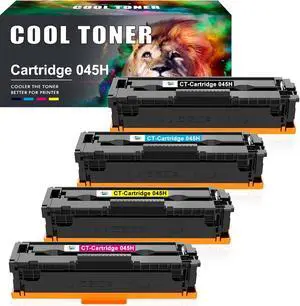 Cool Toner Compatible Toner Cartridge Replacement for Canon 045 045H Toner Cartridges for Color ImageCLASS MF634cdw MF632cdw LBP612cdw MF634 MF632 LBP612C Printer (Black Cyan Magenta Yellow, 4-Pack)
