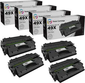 LD Products Compatible Toner Cartridge Replacement for HP 49X Q5949X High Yield (Black, 4-Pack) for use in HP Printer Laserjet: 1320, 1320n, 1320nw, 1320t, 1320tn, 3390 and 3423