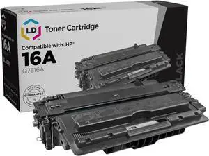 LD Remanufactured Toner Cartridge Replacement for HP 16A Q7516A (Black)