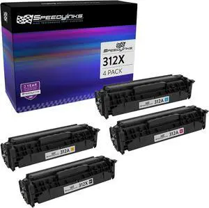 Speedy Inks Compatible Toner Cartridge Replacement for HP 312X High Yield & HP 312A (1 Black, 1 Cyan, 1 Magenta, 1 Yellow, 4-Pack) Compatible with HP Color Laserjet Pro MFP M476nw M476dw M476dn