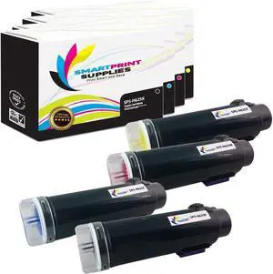 Compatible Toner Cartridge Replacement for Dell H625 H825 S2825 Printers (Black, Cyan, Magenta, Yellow) - 4 Pack