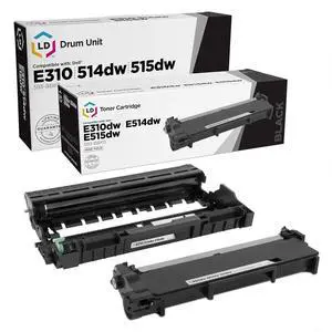 LD Products Compatible Toner and Drum Cartridge Replacements for Dell 593-BBKD and 593-BBKE (1 Toner, 1 Drum, 2 Cartridge Pack) Compatible with Dell Laser E310dw E514dw E515dn E515dw