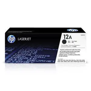 12A Black Toner Cartridge | Works LaserJet 1010, 1020, 3015, 3020, 3030, 3050 Series LaserJet MFP M1005, M1319 Series | Q2612A 12A Black Toner Cartridge | Works LaserJet 1010, 1020, 3015, 3020, 3030, 3050 Series LaserJet MFP M1005, M1319 Series | Q2612A
