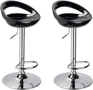 Adjustable Swivel ABS Bar Stools for Kitchen Pub Bar Set of 2