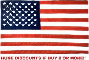 3' x 5' FT USA US U.S. American Flag Polyester Stars Brass Grommets