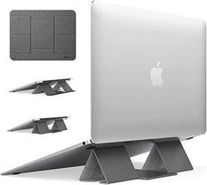 Folding Stand 2, Portable & Foldable Design Lightweight Anti-Slide Open Space Cooling Two Elevation Adjustments Invisible Laptop Stand For Macbooks, Tablets, Laptops And Notebooks - Gray