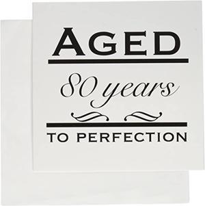 Aged 80 Years To Perfection - Greeting Card, 6 X 6 Inches, Single (Gc_157401_5)