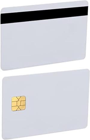 Java Cards Compatible J2a040 Smart Chip Cards With 2 Track 8.4Mm Black Hico Magnetic Stripe (5Pack)