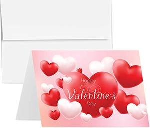 Happy ValentineS Day Greeting Cards And Envelopes, Beautiful And Romantic Love Hearts Greetings For Husband, Wife, Boyfriend, Or Girlfriend | 5 X 7 (A7 Size) | 25 Cards & 25 Envelopes