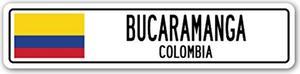 Bucaramanga Colombia Street Sign Colombian Flag City Country Road Wall Gift