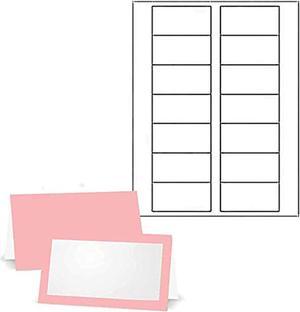 Blush Pink Place Cards - Tent Style - Individual Or Printable Printer Labels - Party And Event Supplies (Individual Cards With White Inkjet/Laser Printer Labels)