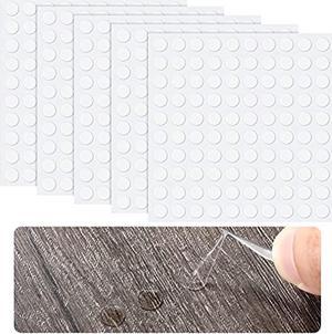 Double-Sided Adhesive Dots Transparent Double-Sided Tape Stickers Round Acrylic No Traces Strong Adhesive Sticker Waterproof Dot Sticker For Craft Diy Art Office Supply (500 Pieces,0.24 Inch/ 6 Mm)