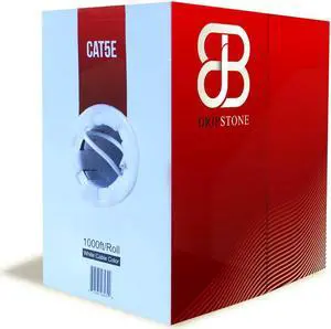 Dripstone CAT5e 1000ft 24AWG Solid UTP Unshielded Ethernet Cable RJ45 CCA Bulk Network LAN Wire RJ45 Easy Pull Box 305M (White)