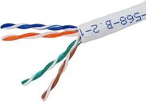 bulk 1000 FEET SOLID COPPER WHITE CAT5e ETL UL LISTED 350Mhz PROFESSIONAL GRADE COMMERCIAL NETWORK CABLE BULK PULL BOX