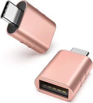 USB C to USB Adapter [2 Pack] USB C Male to USB3 Female Adapter Compatible with iMac 2021 iPad Mini/Pro 2021 MacBook Pro 2020 MacBook Air 2020 and Other Type C Devices
