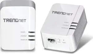 TRENDnet Powerline 1300 AV2 Adapter Kit, Includes 2 x TPL-422E Powerline Ethernet Adapters, IEEE 1905.1 & IEEE 1901, Gigabit Port, Range Up to 300m (984 ft), Simple Installation, White, TPL-422E2K