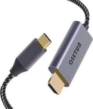 USB C to HDMI Cable 4K, 10ft USB Type C to HDMI Cable Adapter High Speed Braided Cord Connect Laptop and Phone to TV Compatible with iPhone 15 Pro/Max, 2023 MacBook Pro/Air, iPad Pro 2021, Galaxy S23