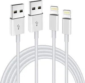 iPhone Charger Lightning Cable 2 Pack  MFi Certified USB iPhone Fast Chargering Cord Data Sync Transfer for 13/12/11 Pro Max Xs X XR 8 7 6 5 5s iPad iPod More Model Cell Phone Cables