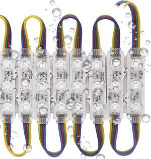 LED Window Lights Storefront LED Lights for Business Upgraded LED Modules Waterproof Store Decorative Light for Advertising Letter Signs Lightbox RGB 120 Pieces 3 LED Strip Light 60 FT Pomelotree