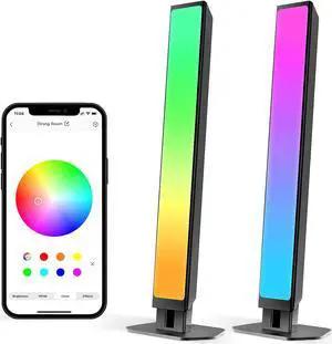LED Play Light Bars & Multicolor Smart WiFi Lights,2 Pack Base Kit,Multi-Mode Support for Movies,Games,Music and More,Dynamic Audio Sync Kit Compatible with Alexa, Google Home & SmartThings