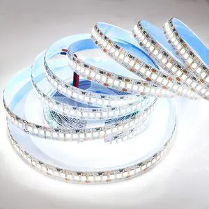 LED Strip Lights SMD 2835 LED Strip DC12V 1200LEDs 16.4Ft 26000LM High Density LED Light Strips Non-Waterproof IP21 3 Times Brightness Than SMD3528 LED Cool White 6500K
