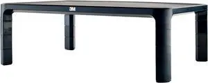 3M Adjustable Monitor Stand for Monitors and Laptops, Three Leg Segments Simply Adjust Height from 1.7" to 5.5", Holds up to 20 lbs, 13.6 in Clearance Between Legs for Storage, Black (MS85B)